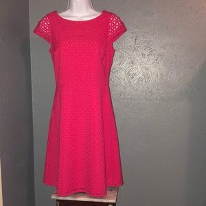 J.Crew womans size 0 pink laser cut cap sleeve